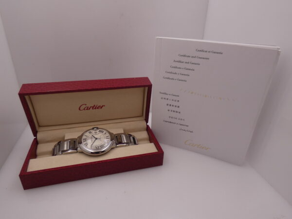 Cartier Ballon Bleu 42mm 3001 With PAPERS Anno 2014 Automatico Acciaio W69012Z4 Braccialato