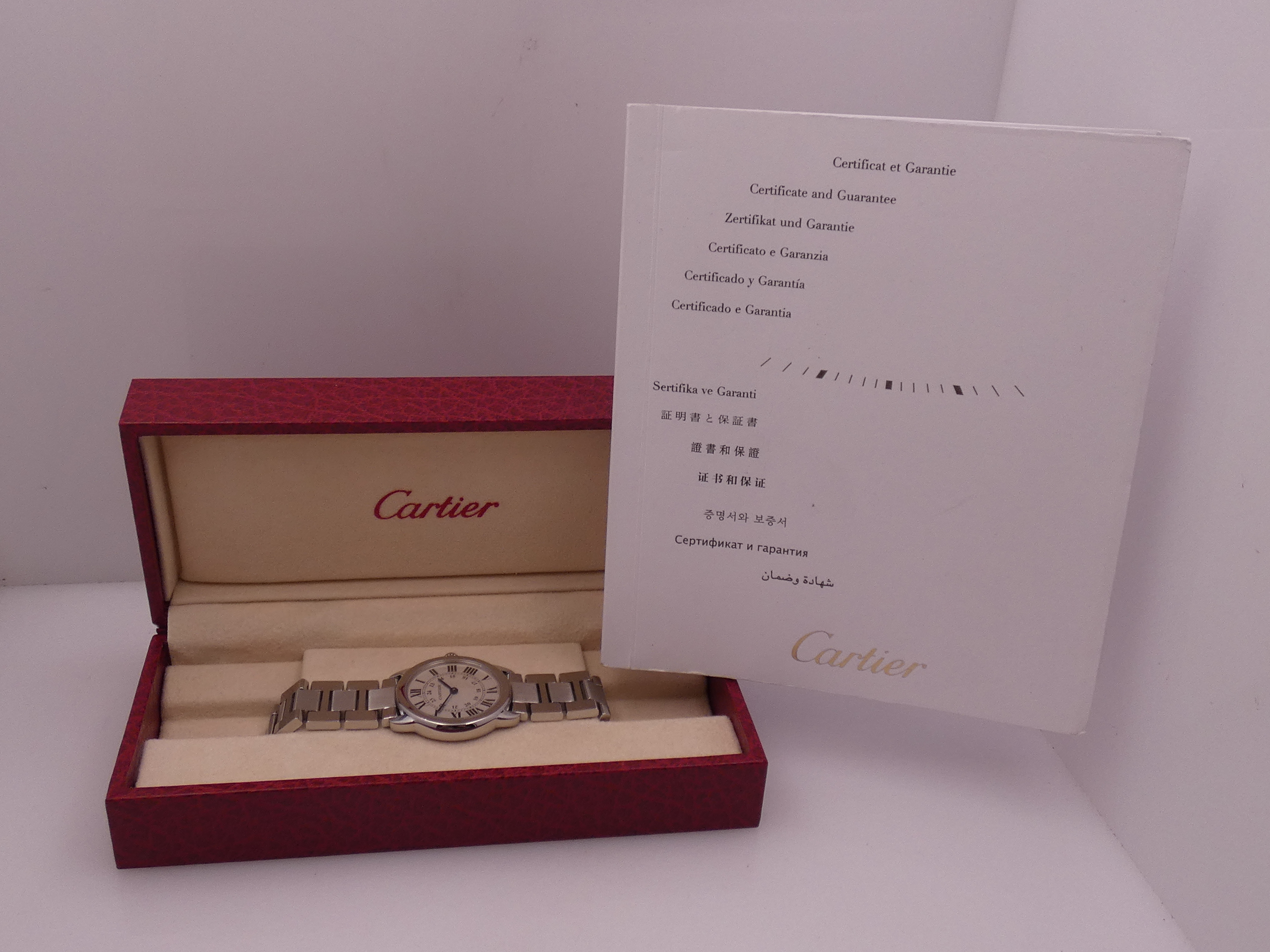 Cartier Ronde Solo de Cartier Lady 29mm 3601 - W6701004 With PAPERS ANNO 2017 Acciaio Braccialato - immagine 12