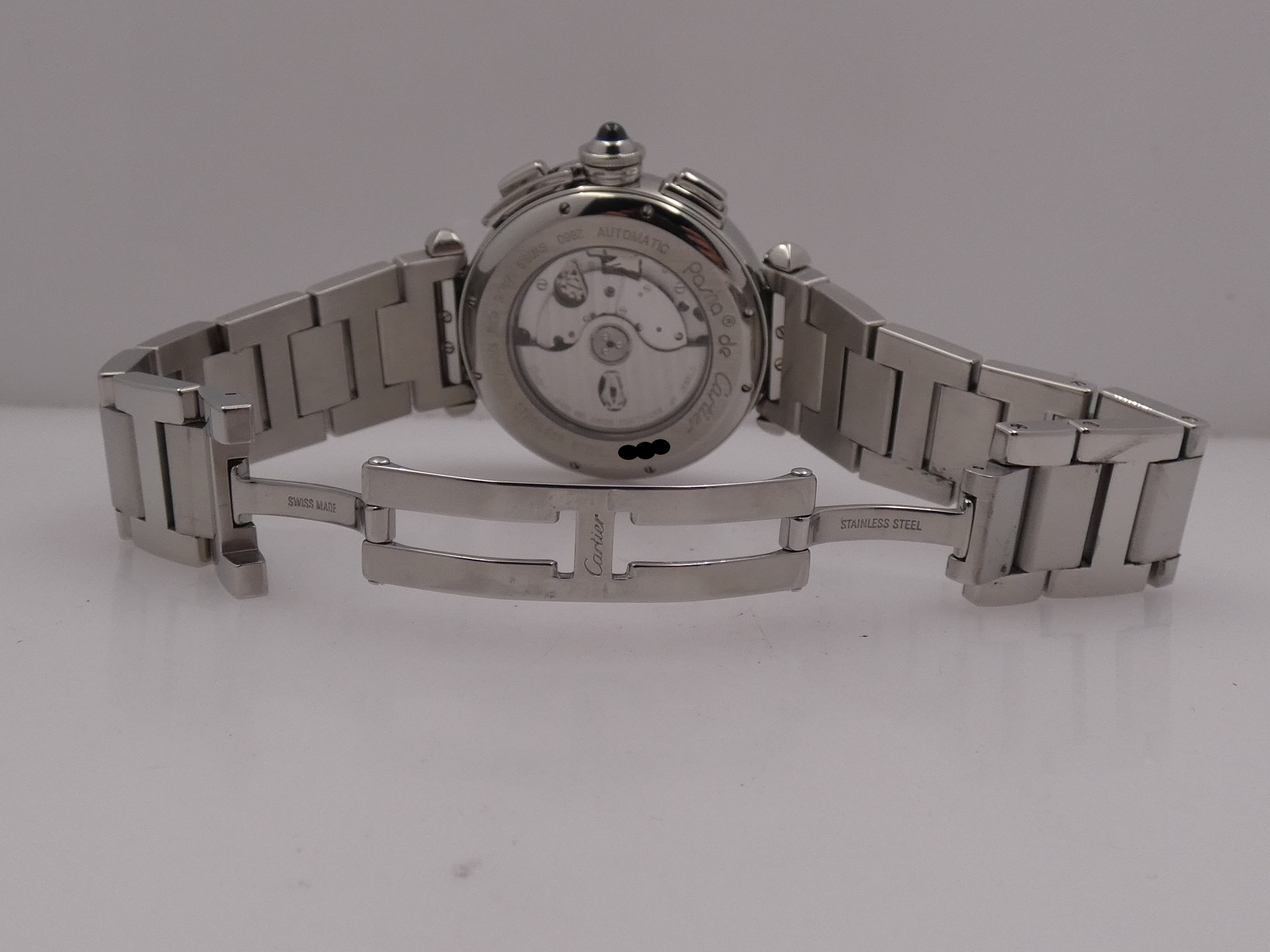 Cronografo Cartier Pasha 2860 42mm BOX&PAPERS Anno 2007 Automatico Acciaio Braccialato W31085M7 - immagine 12