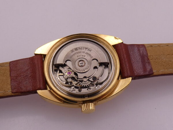 Zenith Lady Automatic Vintage APPENA REVISIONATO Ghiera Elettroplaccata Oro 18Kt & Acciaio RED DATE Anni 70's 20.0660.485