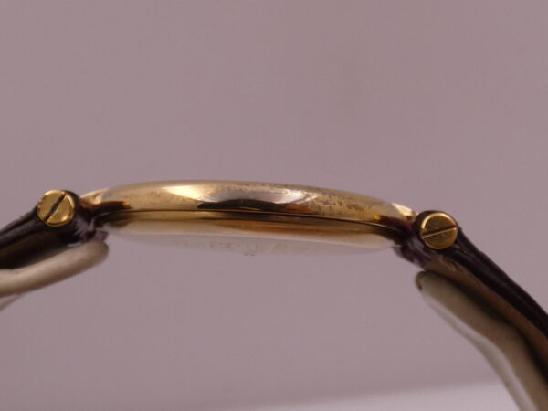 Cartier Must De Cartier Vermeil Lady 30mm Argento 925 18Kt G.F 20 Microns GRANATA DIAL ANNI '80s