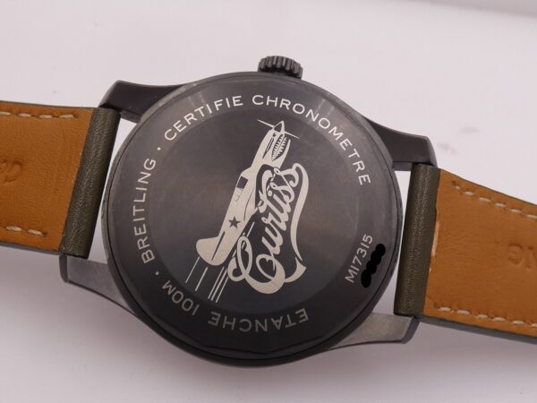 Breitling Aviator 8 Curtiss Warhawk 41 M17315 GREEN DIAL With PAPERS LIKE NEW Automatico Acciaio Black DLC