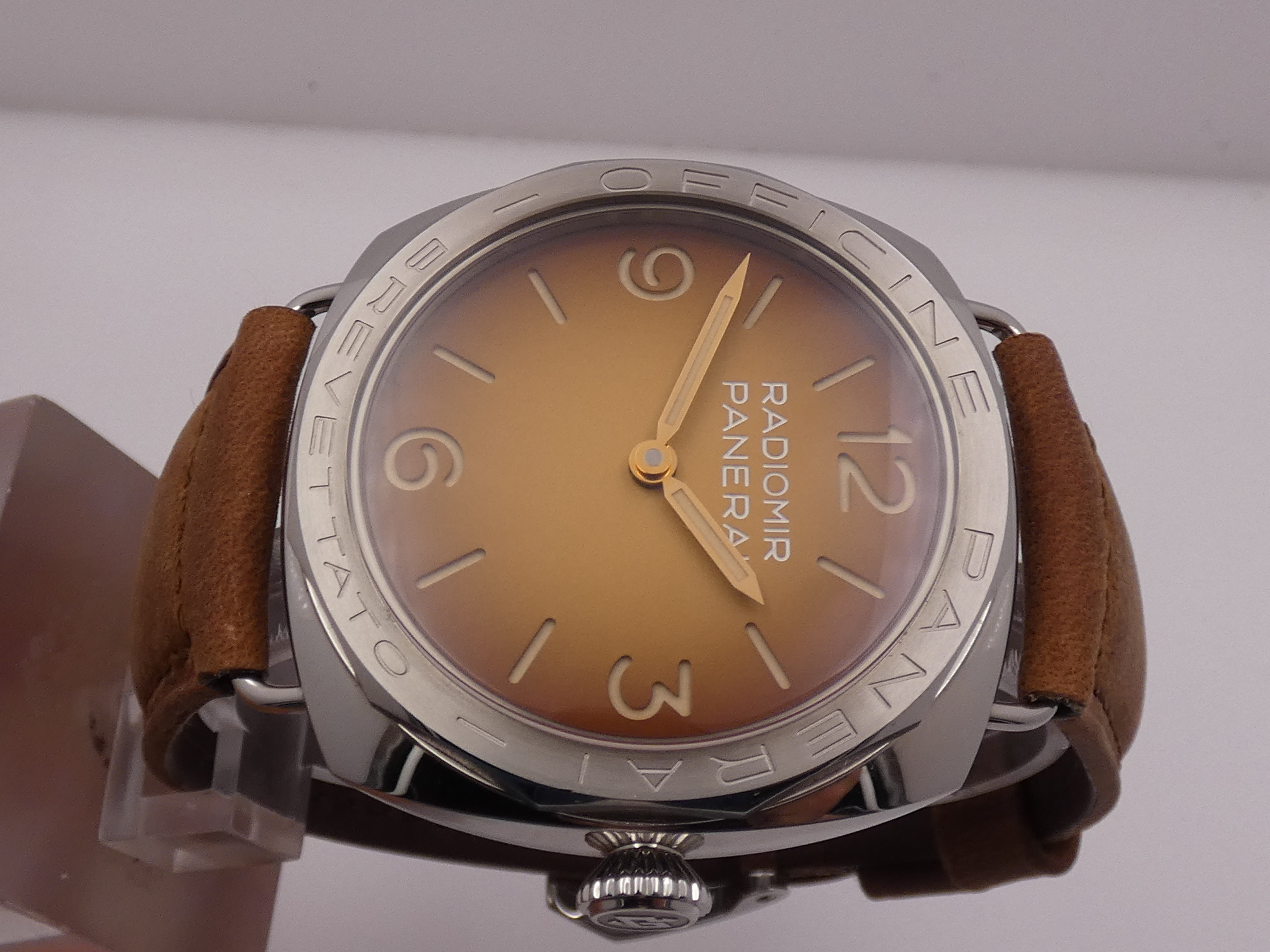 Panerai Radiomir 3 Days 47mm PAM00687 BOX&PAPERS Brown Sandwich Dial ANNO 2018 Limited Edition 1000pcs Carica Manuale Acciaio - immagine 3
