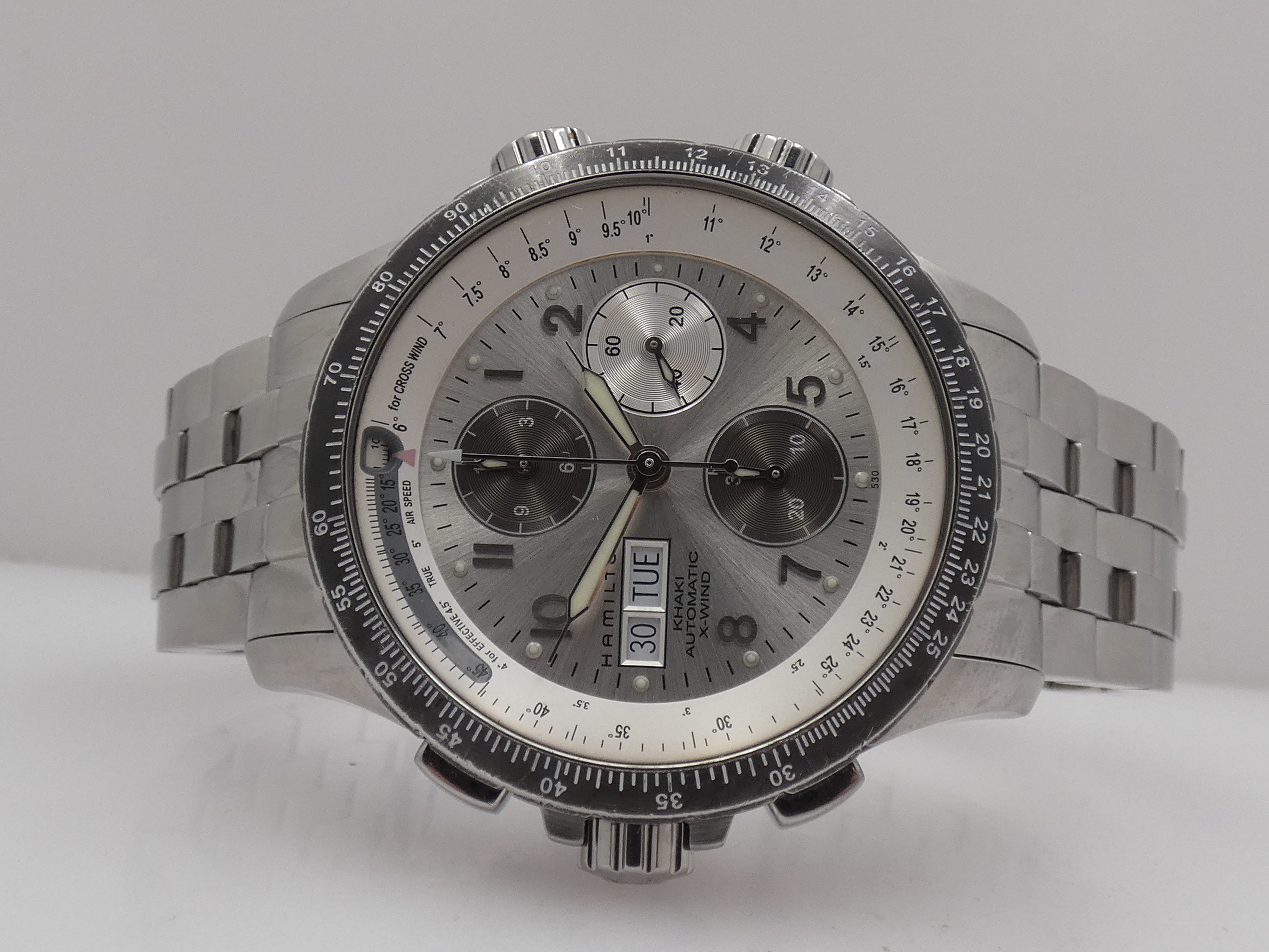 Cronografo Hamilton Khaki X-Wind Aviation Automatico 44mm H776260 Acciaio Braccialato ANNI '2000s - immagine 3