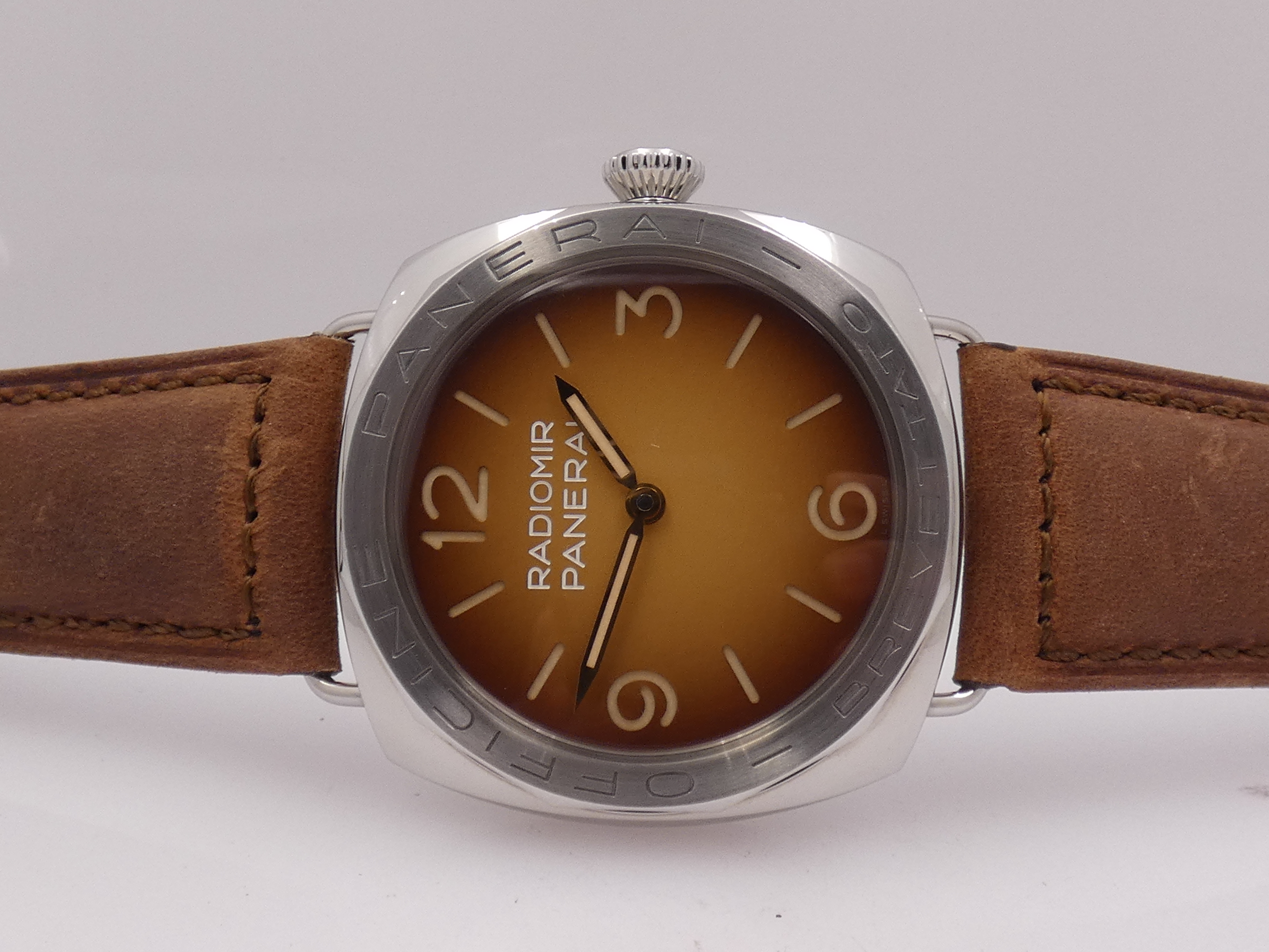 Panerai Radiomir 3 Days 47mm PAM00687 BOX&PAPERS Brown Sandwich Dial ANNO 2018 Limited Edition 1000pcs Carica Manuale Acciaio - immagine 4