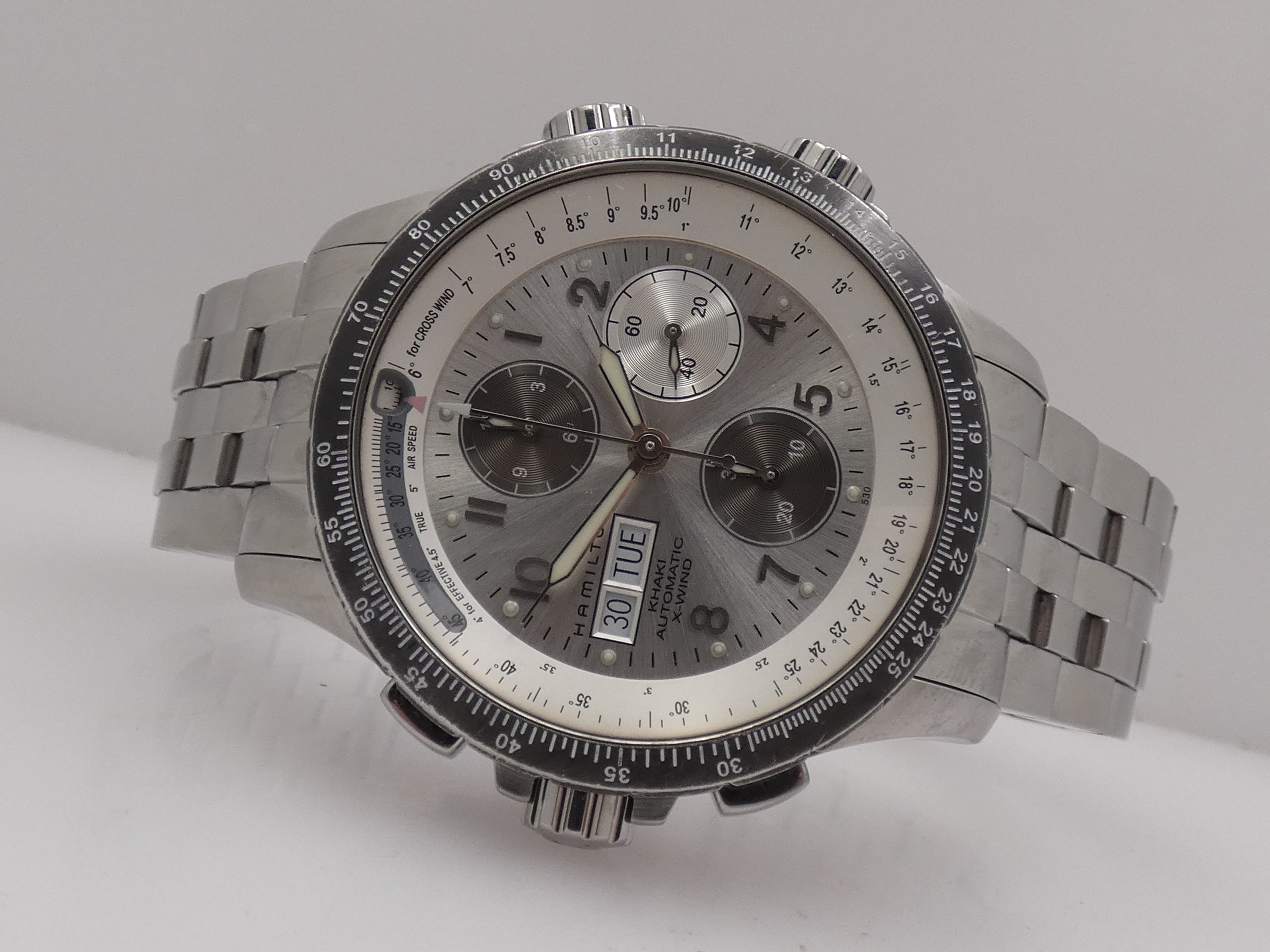 Cronografo Hamilton Khaki X-Wind Aviation Automatico 44mm H776260 Acciaio Braccialato ANNI '2000s - immagine 4