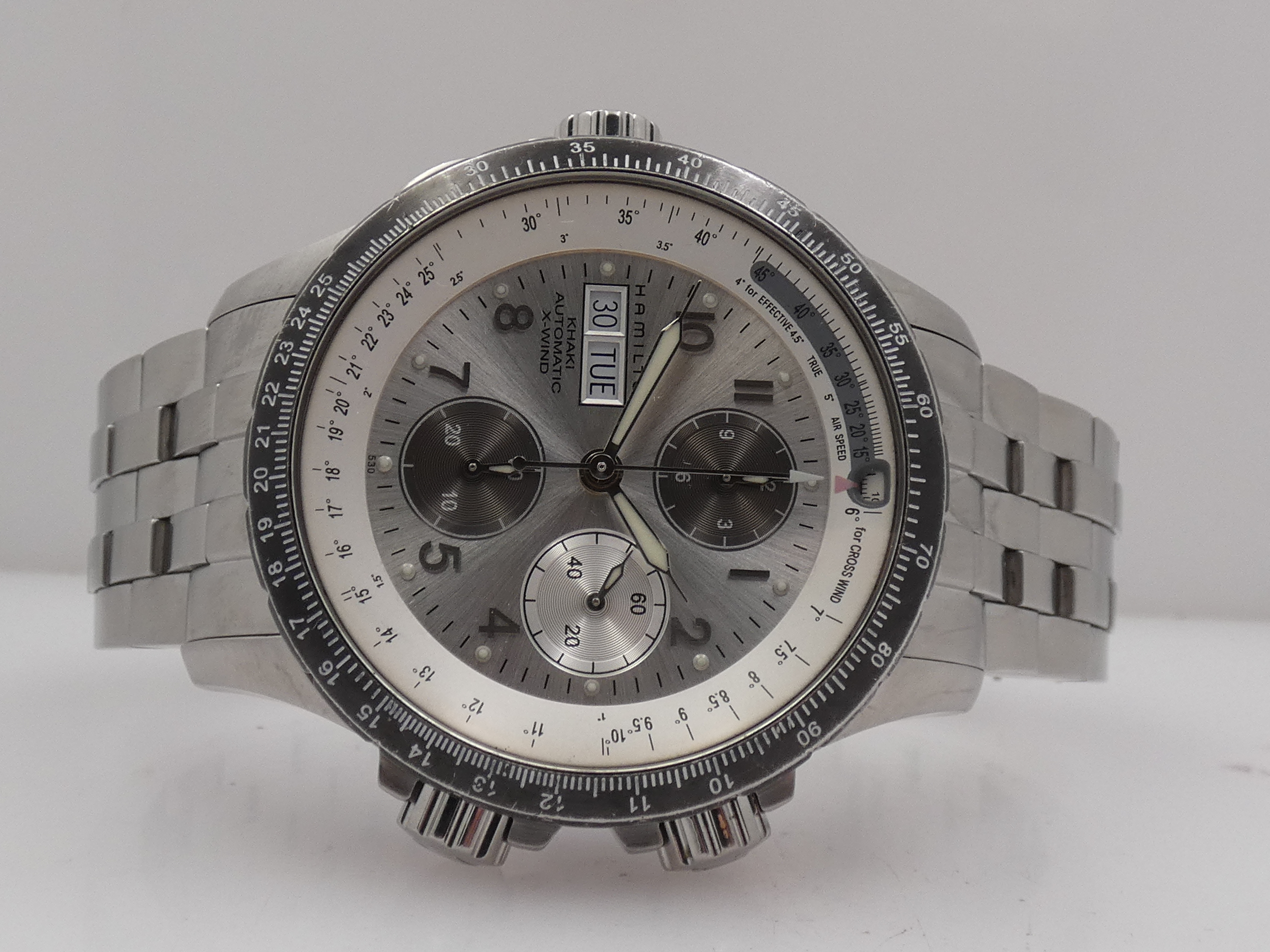 Cronografo Hamilton Khaki X-Wind Aviation Automatico 44mm H776260 Acciaio Braccialato ANNI '2000s - immagine 5