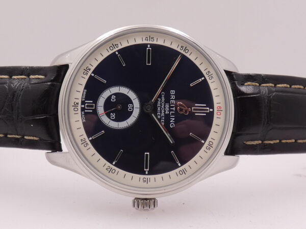 Breitling Premier Automatic 40 Small Second A37340 BOX&PAPERS Blue Dial Chronometer Acciaio