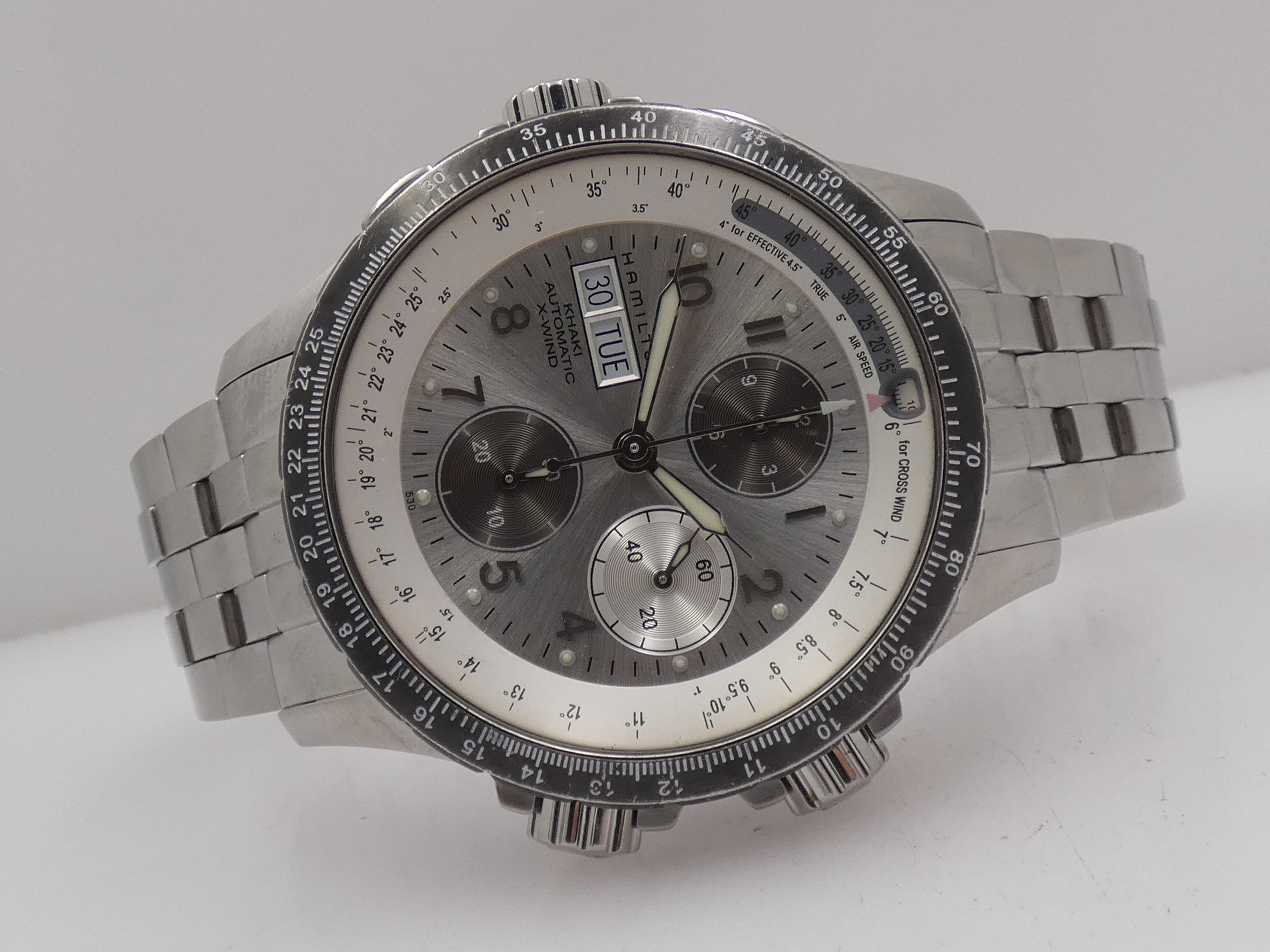 Cronografo Hamilton Khaki X-Wind Aviation Automatico 44mm H776260 Acciaio Braccialato ANNI '2000s - immagine 6