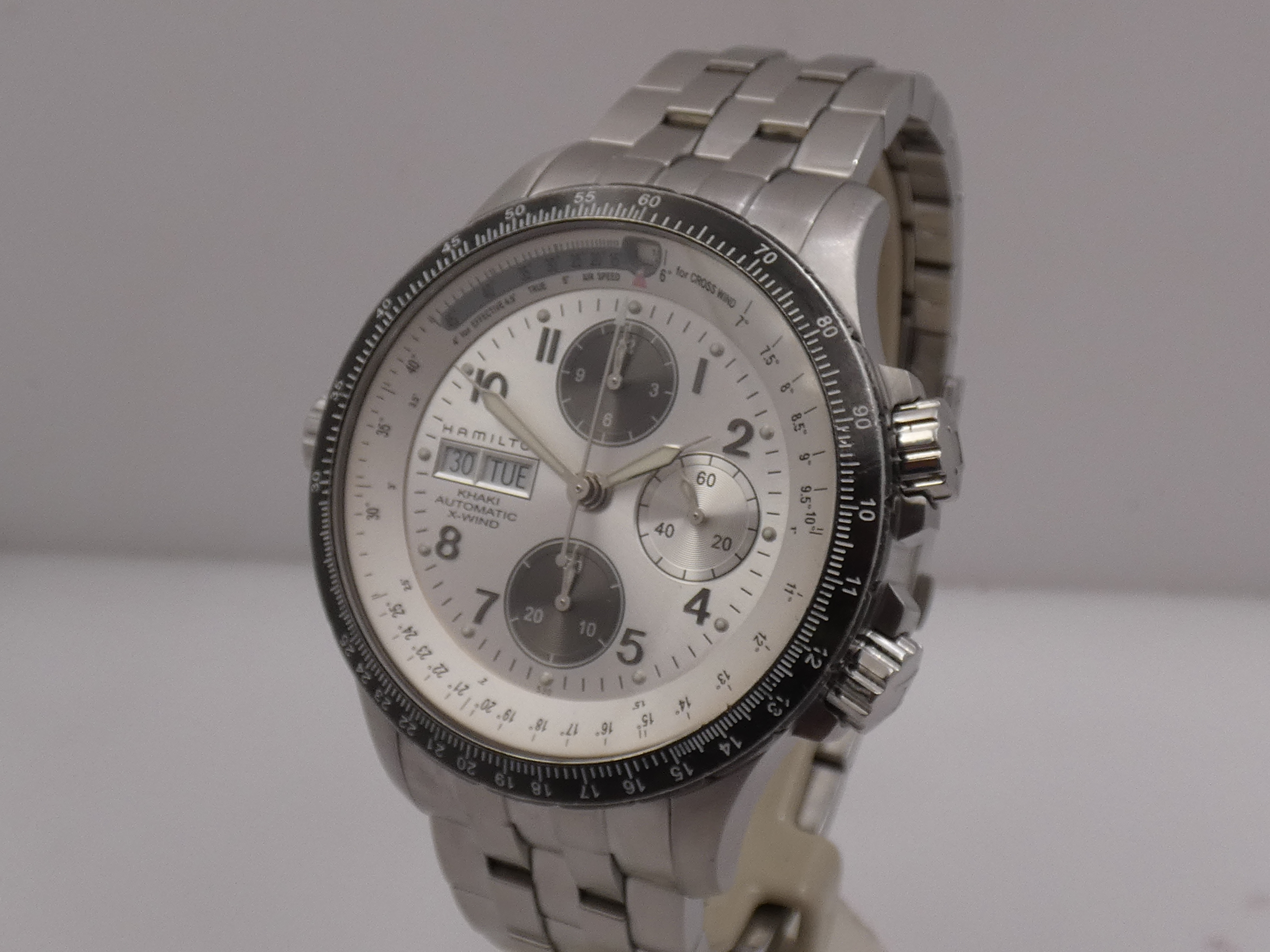 Cronografo Hamilton Khaki X-Wind Aviation Automatico 44mm H776260 Acciaio Braccialato ANNI '2000s - immagine 8