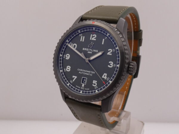 Breitling Aviator 8 Curtiss Warhawk 41 M17315 GREEN DIAL With PAPERS LIKE NEW Automatico Acciaio Black DLC