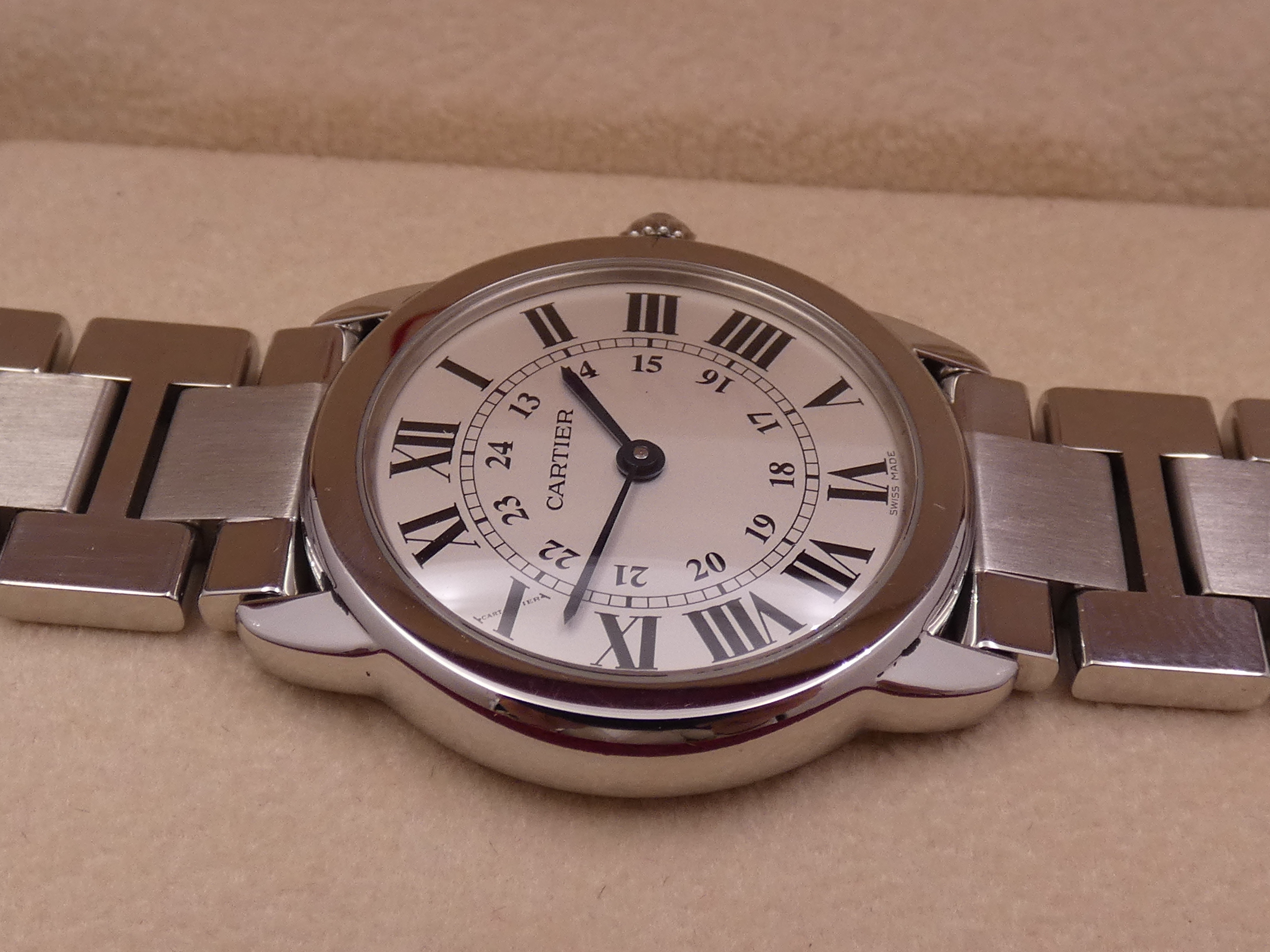 Cartier Ronde Solo de Cartier Lady 29mm 3601 - W6701004 With PAPERS ANNO 2017 Acciaio Braccialato - immagine 9