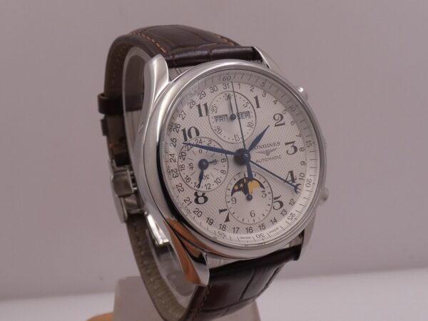 Cronografo Longines Master Collection Triple Date Moonphases BOX&PAPERS Anno 2017 Automatico HoneyComb Dial Acciaio L2.673.4