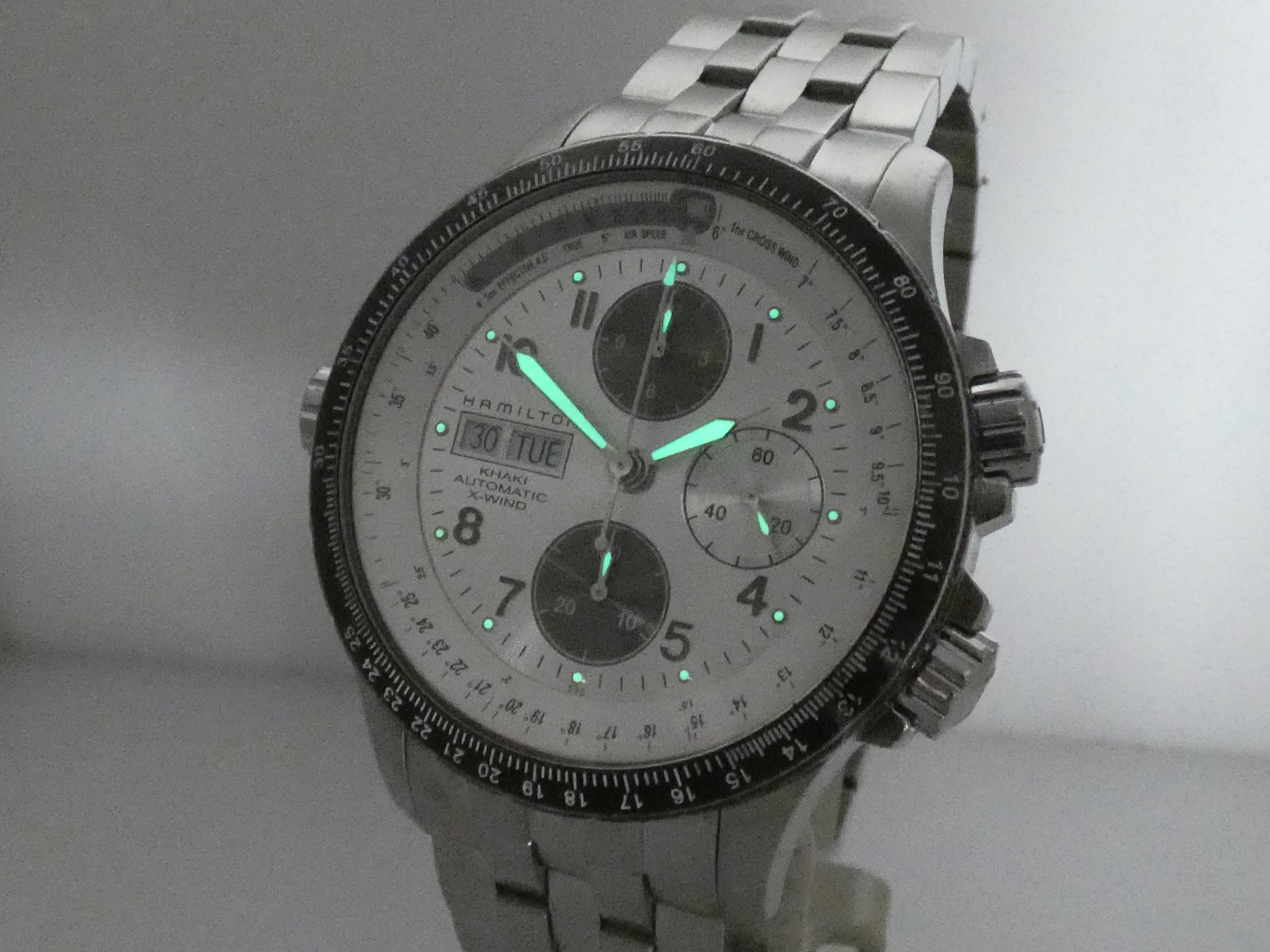 Cronografo Hamilton Khaki X-Wind Aviation Automatico 44mm H776260 Acciaio Braccialato ANNI '2000s - immagine 10